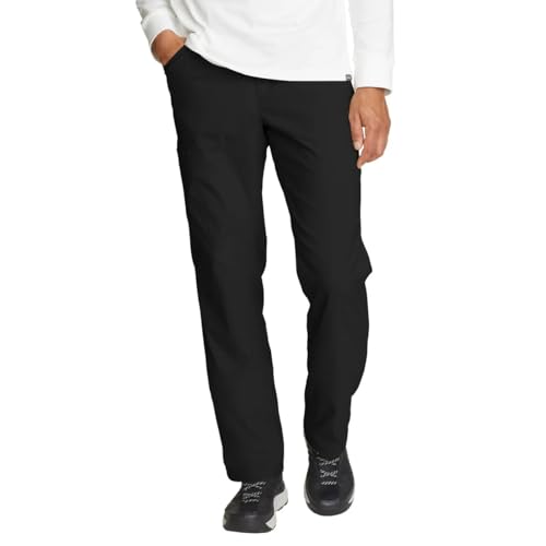 Eddie Bauer Men's Water-Repellent Two Way Stretch Tech Pant, Black